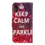 Flip primeru za iPhone X / iPhone X - Keep Calm and Sparkle