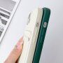 Silikonski ovitek z zanko in žepkom za kartice za iPhone 12 / 12 Pro - vijolična