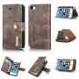 2in1 snemljiva torbica za iPhone 5 / 5S / SE (2016) - rjava