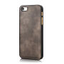 2in1 snemljiva torbica za iPhone 5 / 5S / SE (2016) - rjava