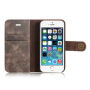 2in1 snemljiva torbica za iPhone 5 / 5S / SE (2016) - rjava