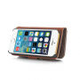 2in1 snemljiva torbica za iPhone 5 / 5S / SE (2016) - rjava