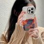 Sijajen prozorni ovitek z motivom za iPhone 14 Pro - gore