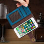 2in1 stilska odstranljiva torbica za iPhone - 5 / 5S / SE (2016) - modro