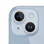Kaljeno steklo z bleščečimi okvirji za zaščito leč fotoaparata za iPhone 14 / 14 Plus - srebro