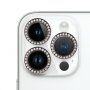 Kaljeno steklo s kamenčki za zaščito leč zadnjega fotoaparata za iPhone 14 Pro / 14 Pro Max - temno siva