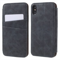 Flip vintage etui za iPhone X / iPhone X - siva