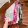 Prozoren ovitek z barvnim okvirjem in MagSafe za iPhone 13 Pro Max - modro