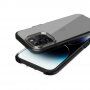 Prozorni ovitek z barvnim okvirjem iz mehke plastike za iPhone 14 Pro Max - črna