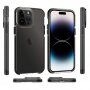 Prozorni ovitek z barvnim okvirjem iz mehke plastike za iPhone 14 Pro Max - črna