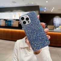 Zaščitni ovitek s svetlečimi bleščicami za iPhone 13 mini - modro