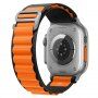Nylon pasek alpski za Apple Watch Ultra 49mm / 46mm / 45mm / 44mm / 42mm - oranžno-črna