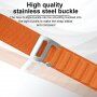 Nylon pasek alpski za Apple Watch Ultra 49mm / 46mm / 45mm / 44mm / 42mm - oranžno-črna