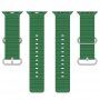 Silikonski oceanski pasek za Apple Watch Ultra 49mm / 46mm / 45mm / 44mm / 42mm - temno zelena