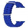 Silikonski oceanski pasek za Apple Watch Ultra 49mm / 46mm / 45mm / 44mm / 42mm - modro
