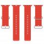 Silikonski oceanski pasek za Apple Watch Ultra 49mm / 46mm / 45mm / 44mm / 42mm - rdeče