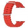 Silikonski oceanski pasek za Apple Watch Ultra 49mm / 46mm / 45mm / 44mm / 42mm - rdeče