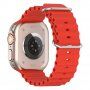 Silikonski oceanski pasek za Apple Watch Ultra 49mm / 46mm / 45mm / 44mm / 42mm - rdeče