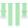 Silikonski oceanski pasek za Apple Watch Ultra 49mm / 46mm / 45mm / 44mm / 42mm - zelena