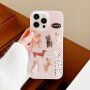 Mat prozoren ovitek z motivom mladičkov za iPhone 12 Pro Max - roza