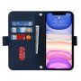 Flip etui s paščkom v obliki pisma za iPhone 11 - modro