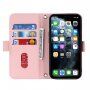 Flip etui s paščkom v obliki pisma za iPhone 11 Pro Max - roza