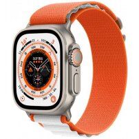 Nylon pasek alpski za Apple Watch Ultra 49mm / 46mm / 45mm / 44mm / 42mm - oranžno-bel