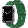 Silikonski oceanski pasek za Apple Watch Ultra 49mm / 46mm / 45mm / 44mm / 42mm - temno zelena