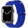 Silikonski oceanski pasek za Apple Watch Ultra 49mm / 46mm / 45mm / 44mm / 42mm - modro