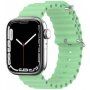 Silikonski oceanski pasek za Apple Watch Ultra 49mm / 46mm / 45mm / 44mm / 42mm - zelena