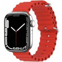Silikonski oceanski pasek za Apple Watch 42mm / 41mm / 40mm / 38mm - rdeče