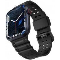 Odporen silikonski pašček za Apple Watch 42mm / 41mm / 40mm / 38mm - črna