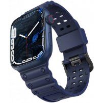 Odporen silikonski pašček za Apple Watch 42mm / 41mm / 40mm / 38mm - temno modro