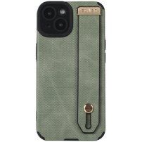 Usnjeni ovitek z zanko za roko za iPhone 14 Plus - olivno
