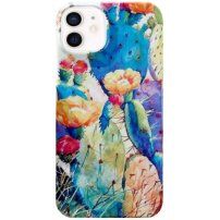 Sijajen ovitek s poslikanim vzorcem za iPhone 12 / 12 Pro - kaktusi