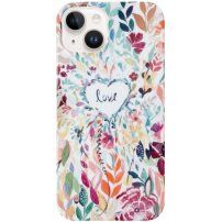 Sijajen ovitek s poslikanim vzorcem za iPhone 14 Plus - Love