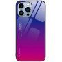 Pokrijte s steklenim hrbtom za iPhone 14 Pro Max - odtenek modre fuksije