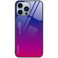 Pokrijte s steklenim hrbtom za iPhone 14 Pro Max - odtenek modre fuksije