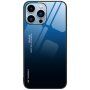 Pokrijte s steklenim hrbtom za iPhone 14 Pro Max - modro-črna