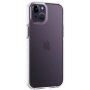 Prozorni ovitek z barvnim okvirjem iz mehke plastike za iPhone 14 Plus - bela