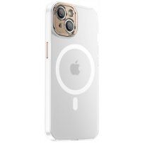 Zaščitni prozorni ovitek z MagSafe za iPhone 14 Plus - zlati šampanjec
