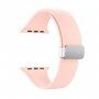 Silikonski pašček s kovinsko magnetno zaponko za Apple Watch 42mm / 41mm / 40mm / 38mm - roza