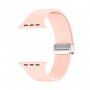 Silikonski pašček s kovinsko magnetno zaponko za Apple Watch 42mm / 41mm / 40mm / 38mm - roza