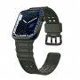 Odporen silikonski pašček za Apple Watch Ultra 49mm / 46mm / 45mm / 44mm / 42mm - olivno