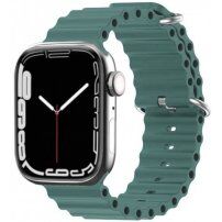 Silikonski oceanski pasek za Apple Watch 42mm / 41mm / 40mm / 38mm - petrolejni