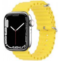 Silikonski oceanski pasek za Apple Watch 42mm / 41mm / 40mm / 38mm - rumena