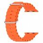 Silikonski oceanski pasek za Apple Watch Ultra 49mm / 46mm / 45mm / 44mm / 42mm - neon oranžna