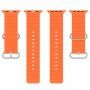 Silikonski oceanski pasek za Apple Watch Ultra 49mm / 46mm / 45mm / 44mm / 42mm - neon oranžna
