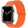 Silikonski oceanski pasek za Apple Watch Ultra 49mm / 46mm / 45mm / 44mm / 42mm - neon oranžna