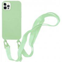 Silikonski ovitek z nastavljivim paščkom za iPhone 11 Pro - zelena